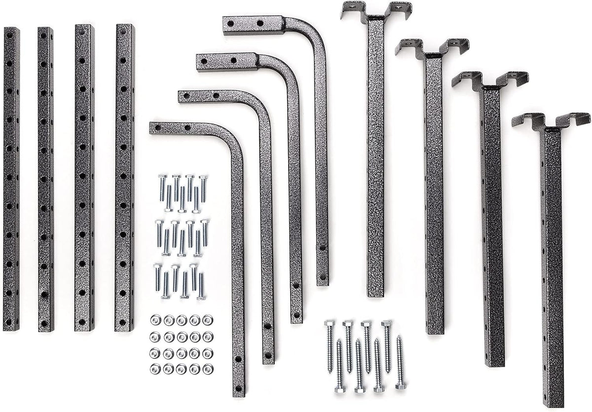 80844-10 34 in. x 26 in. Adjustable Garage Ceiling Mount Storage Rack Kit - Hammertone