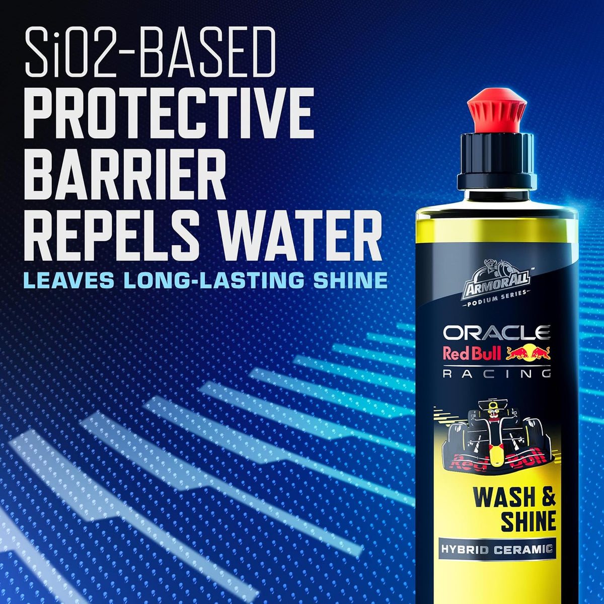 Armor All Podium Series Hybrid Ceramic Wash & Shine, 16 fl oz, 2-in-1 Car Wash and Wax Developed in Collaboration With Oracle Red Bull Racing