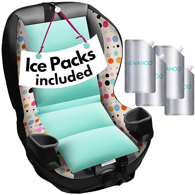 Car Seat Cooling Pad, Stroller Cooling Pad with Ice Pack for Babies Toddler and Kids, Sun and Heat Cover Protector for Summer Carseat Cooler Liner