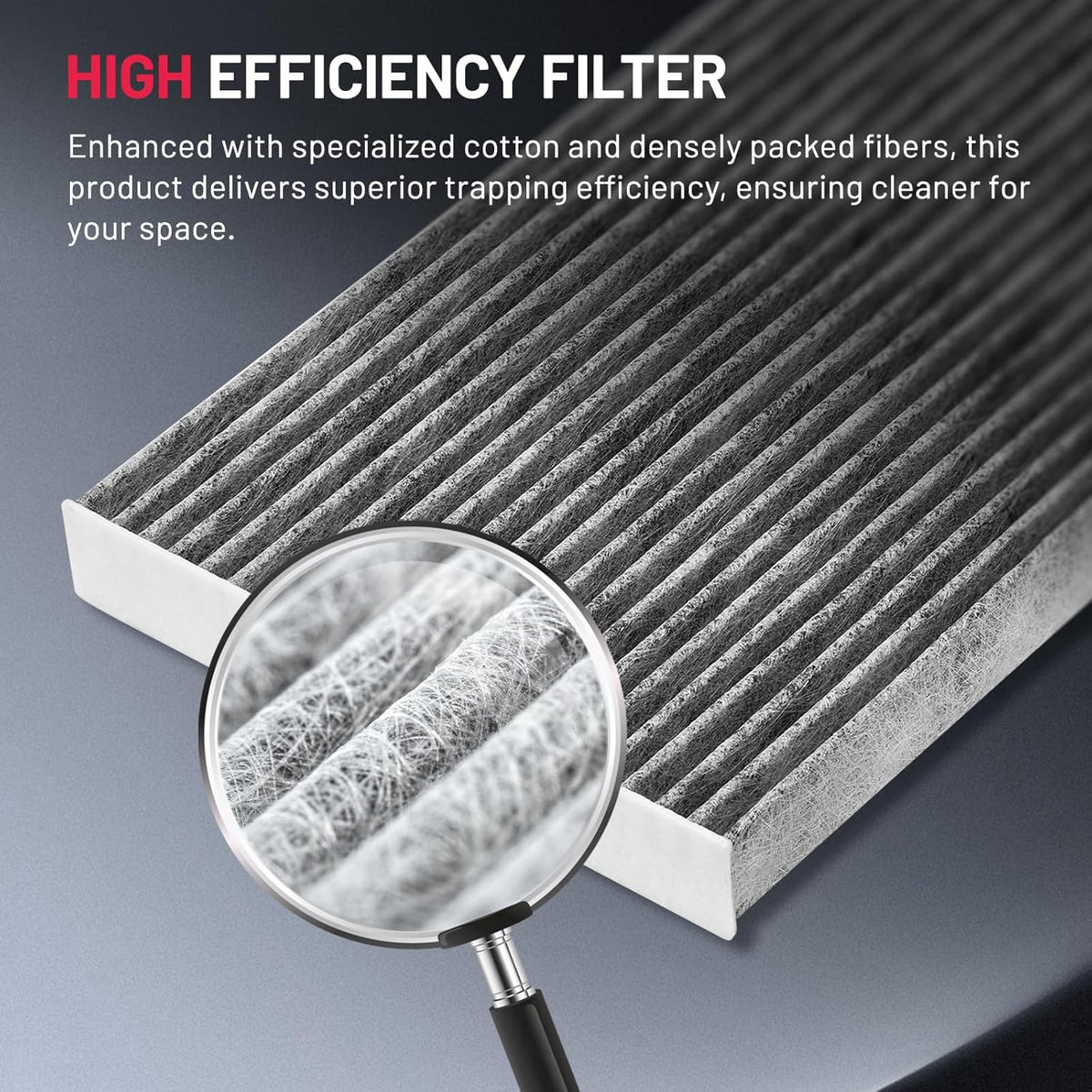 BDFHYK CAF5840C Cabin Air Filter with Activated Carbon Compatible with Volvo S60, S60 Cross Country, S80, V60, V70, XC60, XC70, XC90, Compatible with Land Rover Discovery Sport,Range Rover Evoque, LR2