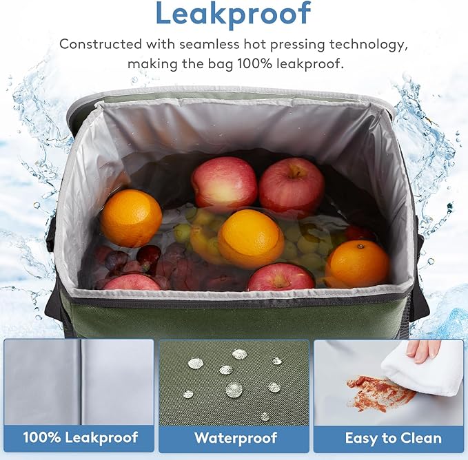 Lifewit Cooler Bag 30/50/60 Cans Collapsible and Insulated Large Lunch Bag Leakproof Soft Cooler Portable Tote for Camping/BBQ/Family Outdoor Activities