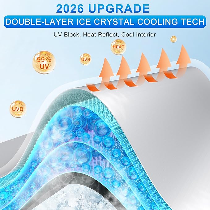 INSAUTO Custom Fit Windshield Sun Shade Accessories for Toyota Camry 2025 2026 (LE/XLE/SE/XSE/Hybrid), Foldable Front Window Sunshade, UV & Heat Reflector, Keeps Interior Cool, Includes Storage Bag