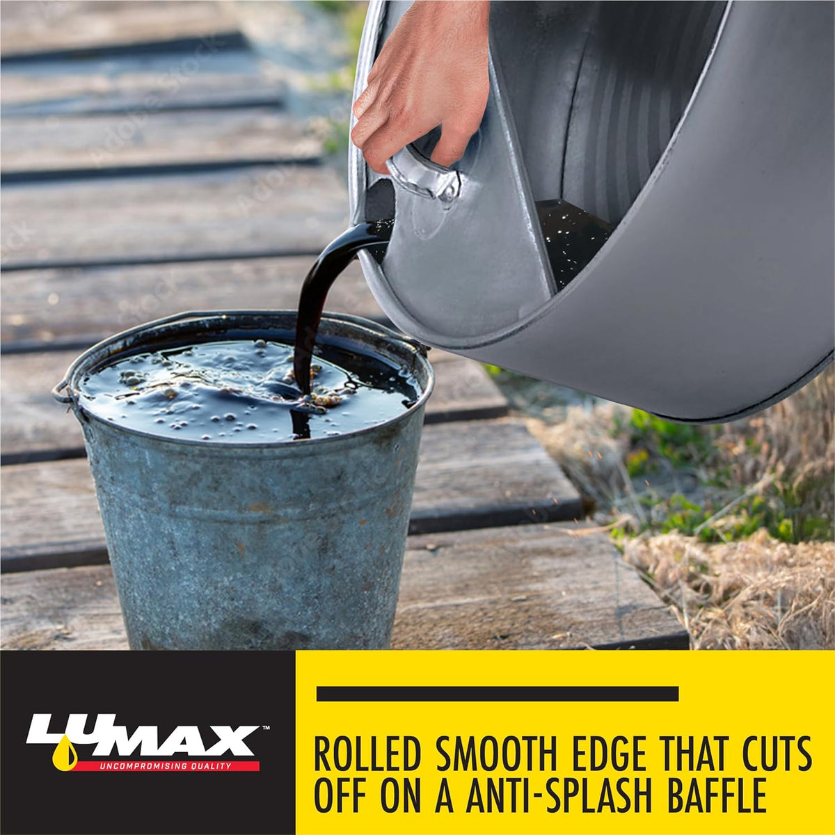 LUMAX LX-1710 Silver 6 Gallon (23 L) Galvanized Drain Pan, Heavy Duty Construction for Rugged Use, Zinc Galvanized for Corrosion-Resistant