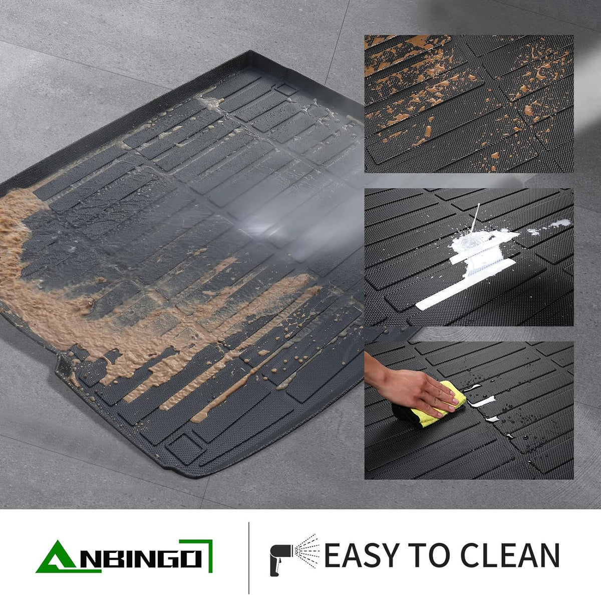 ANBINGO®-Floor Mats & Cargo Liner for 2025 2026 Chevy Equinox (Not for EV) & GMC Terrain 2025 2026 with Backrest Mats All Weather TPE Protection for Equinox Mat Accessories