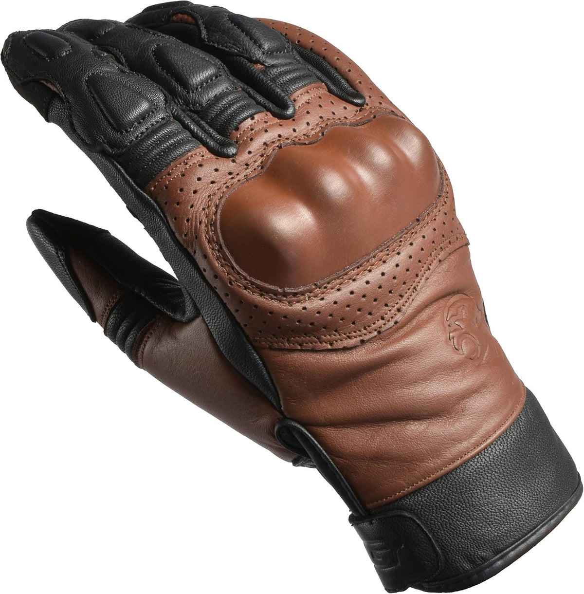 J.A.G. Motorcycle Gloves - Premium Leather Perforated Motorcycle Gloves for Men with Knuckle Protection | Touchscreen Motorbike Riding Gloves