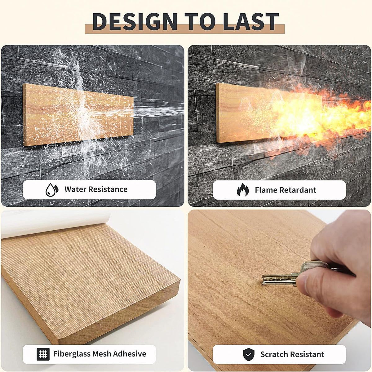 GWP02S Wood Grain Garage Wall Protector Car Door Protectors, Garage Accessories, Parking Stopper for Garage, Tool-Free, Designed in Germany (2-Pack Wood Grain)