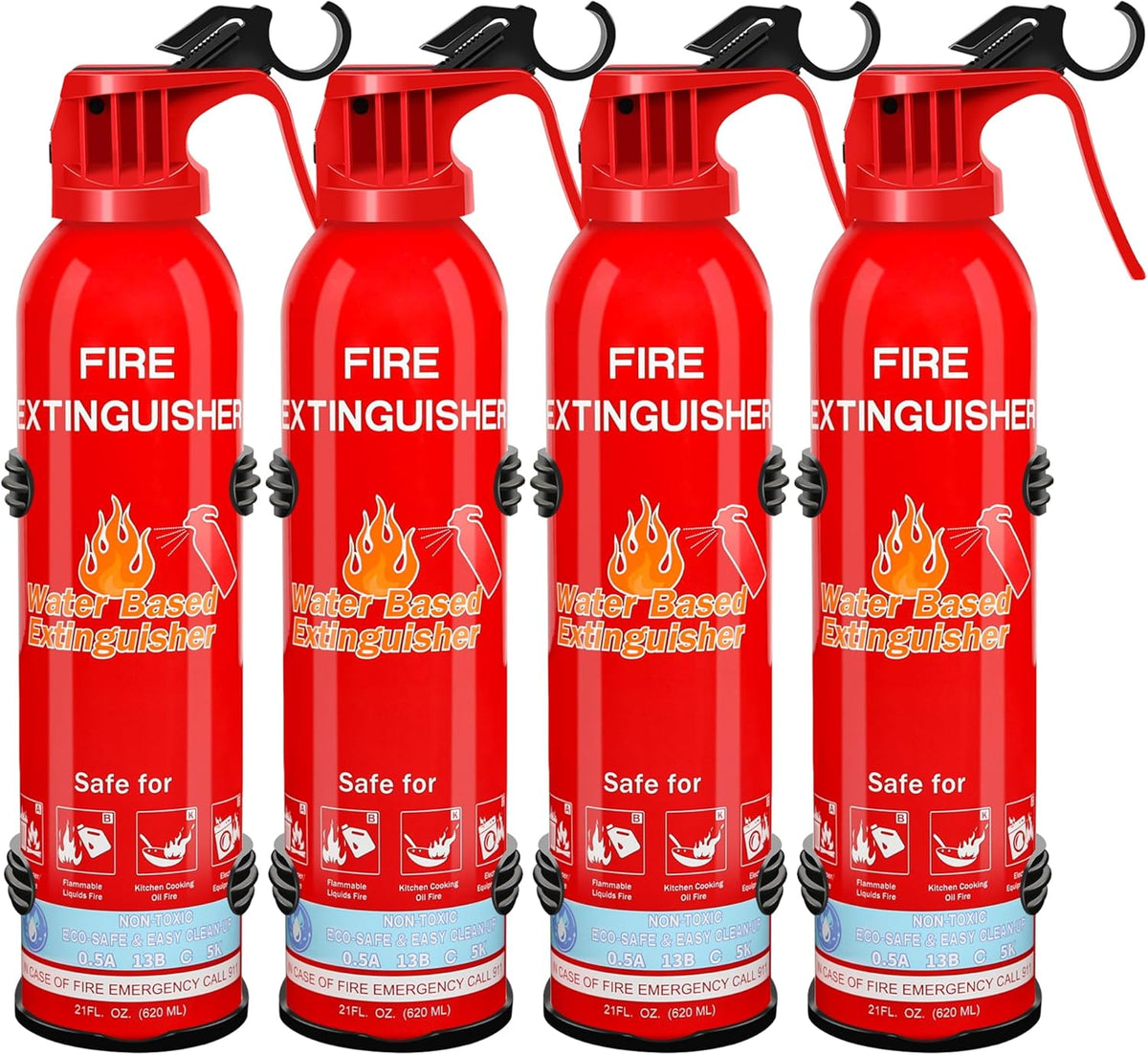 Fire Extinguisher for Home, Car, Kitchen, Vehicle, Boat, Garage, Portable A, B, C, K Class Fire Extinguishers with Mount, Emergency Survival Extinguisher, Easy Access, Versatile Fire Protection
