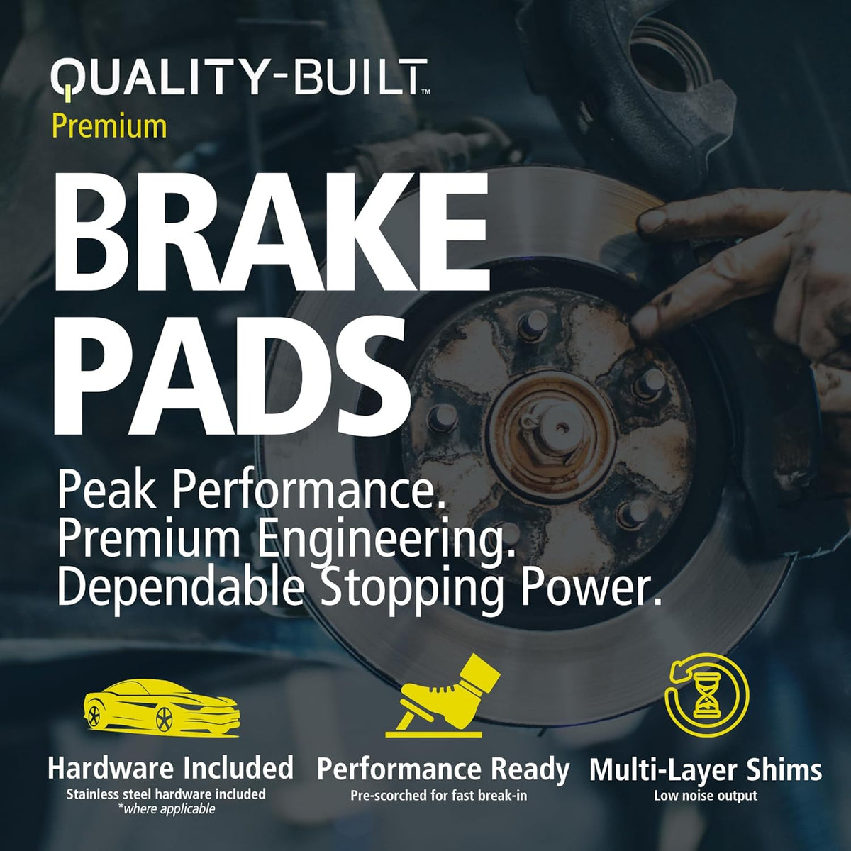 Premium Ceramic Front Brake Pads (1001-1363C) Compatible with 2005-2020 Cadillac/Chevrolet/GMC (Avalanche/Cheyenne/Escalade/Express/Savana/Sierra/Silverado/Suburban/Tahoe/XTS/Yukon)