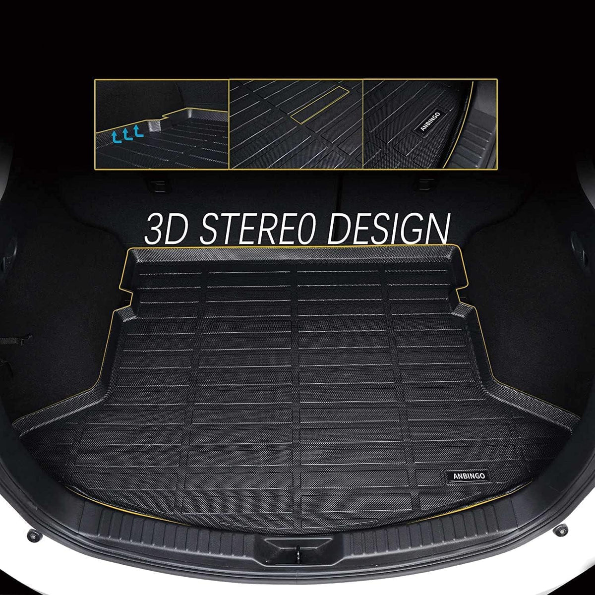 Floor Mats & Cargo Liner Custom for Toyota Prius & Prius Prime 2026 2025 2024 2023 All Weather Prius Car Mats丨1st, 2nd Row Set & Cargo mat | Prius Floor Mats 2026 Prius Accessories-Black