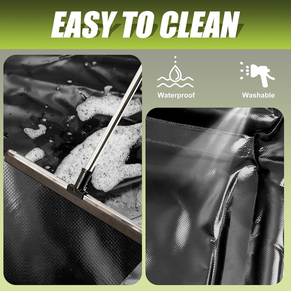 Garage Car Floor Mat, Containment Mat (Black) for Snow & Mud & Rain(7ft 9in x 18ft)