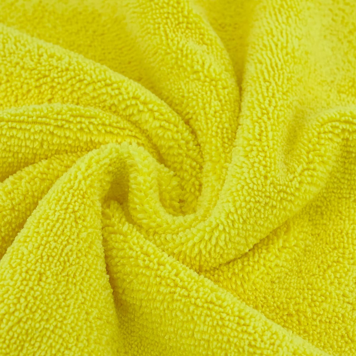 POLYTE Microfiber Cleaning Towel Ultrasonic Cut Edgeless (16x16, 24 Pack, Premium, Blue,Gray,Yellow)