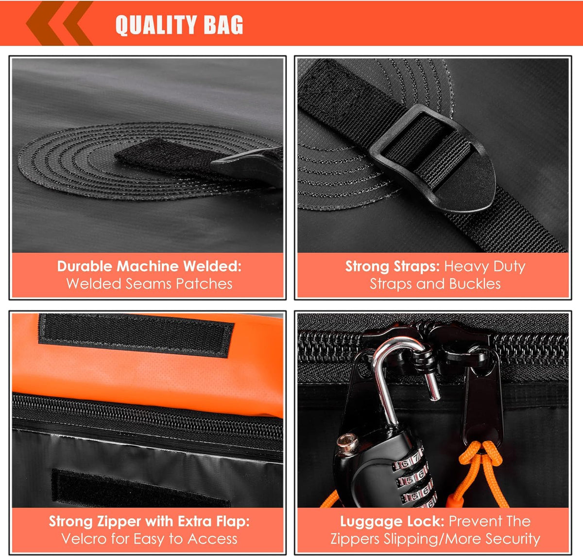 MeeFar Hitch Mount Cargo Carrier Bag Soft Shell 100% Waterproof 15 Cubic Feet (58" 19" 24") Include 8 Reinforced Straps for Truck Pickup All Vehicle with Steel Cargo Basket
