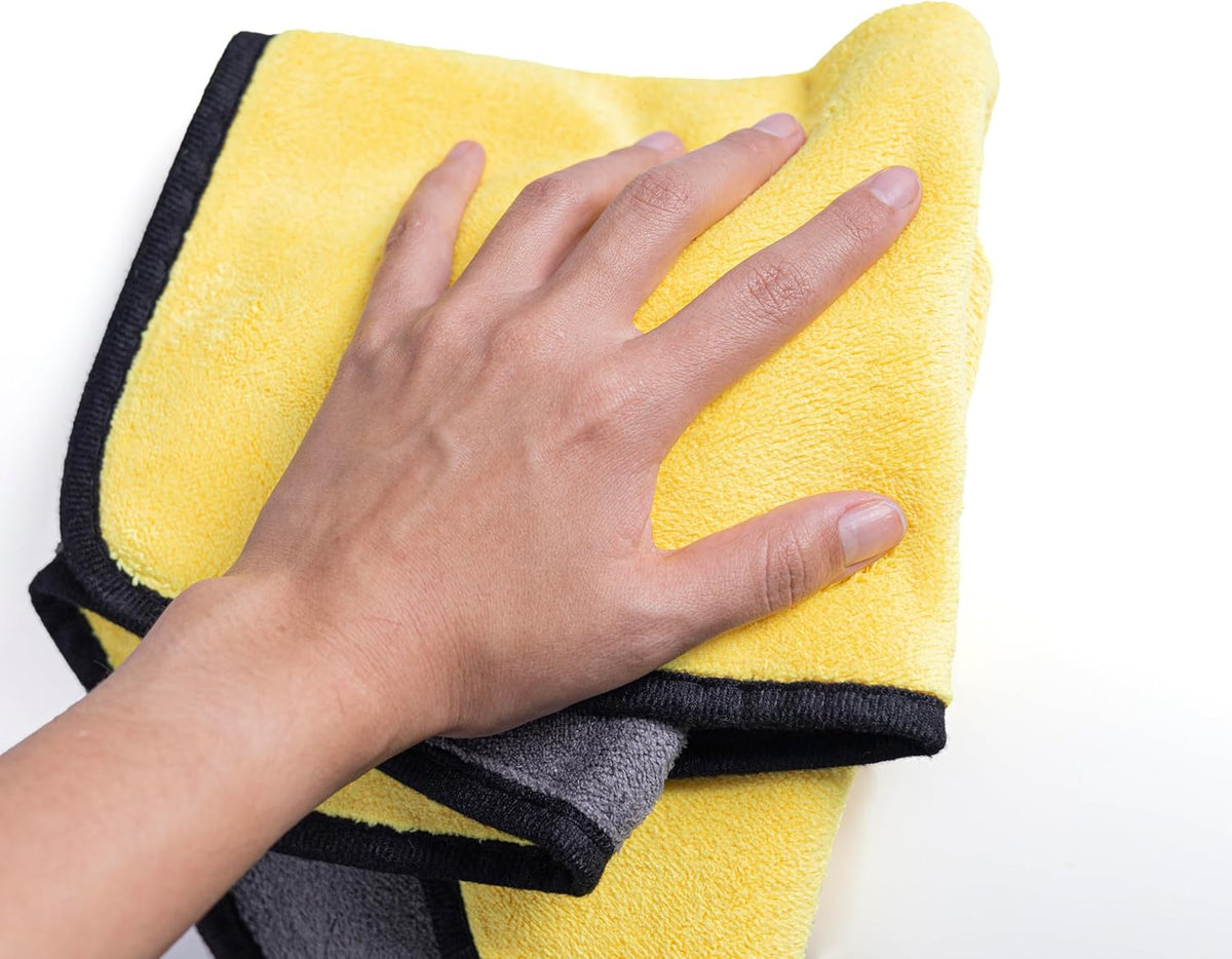 Microfiber Towels for Cars - 15.7" x 15.7" inches, Highly Absorbent Professional Grade Drying Towel Set for Superior Cleaning and Drying Performance - Car Drying & Kitchen Towel - Pack of 3