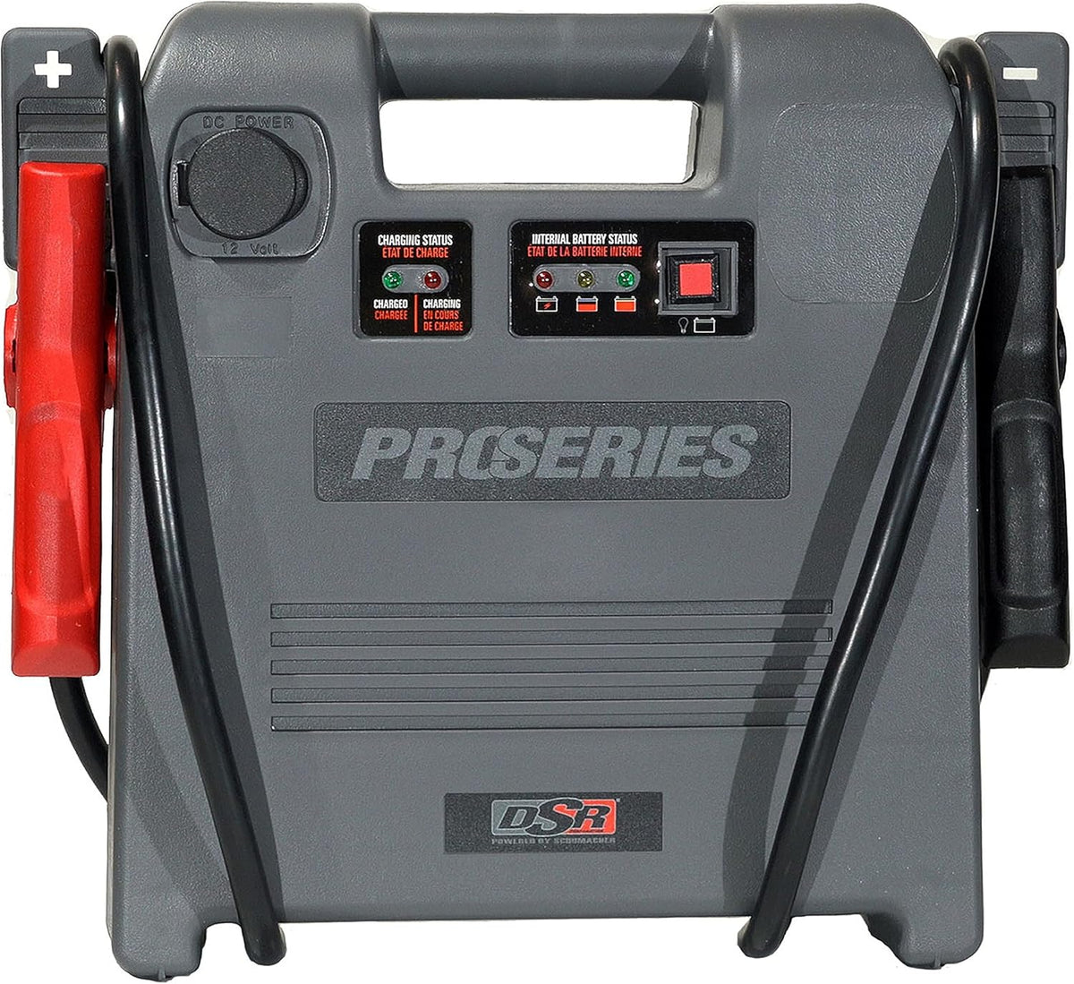 Schumacher Electric Car Battery Jump Starter & Portable Power Station - 1800 Peak Amps - 12V DC Power Outlet - with Overload & Short-Circuit Protection & Jumper Cables - DSR119