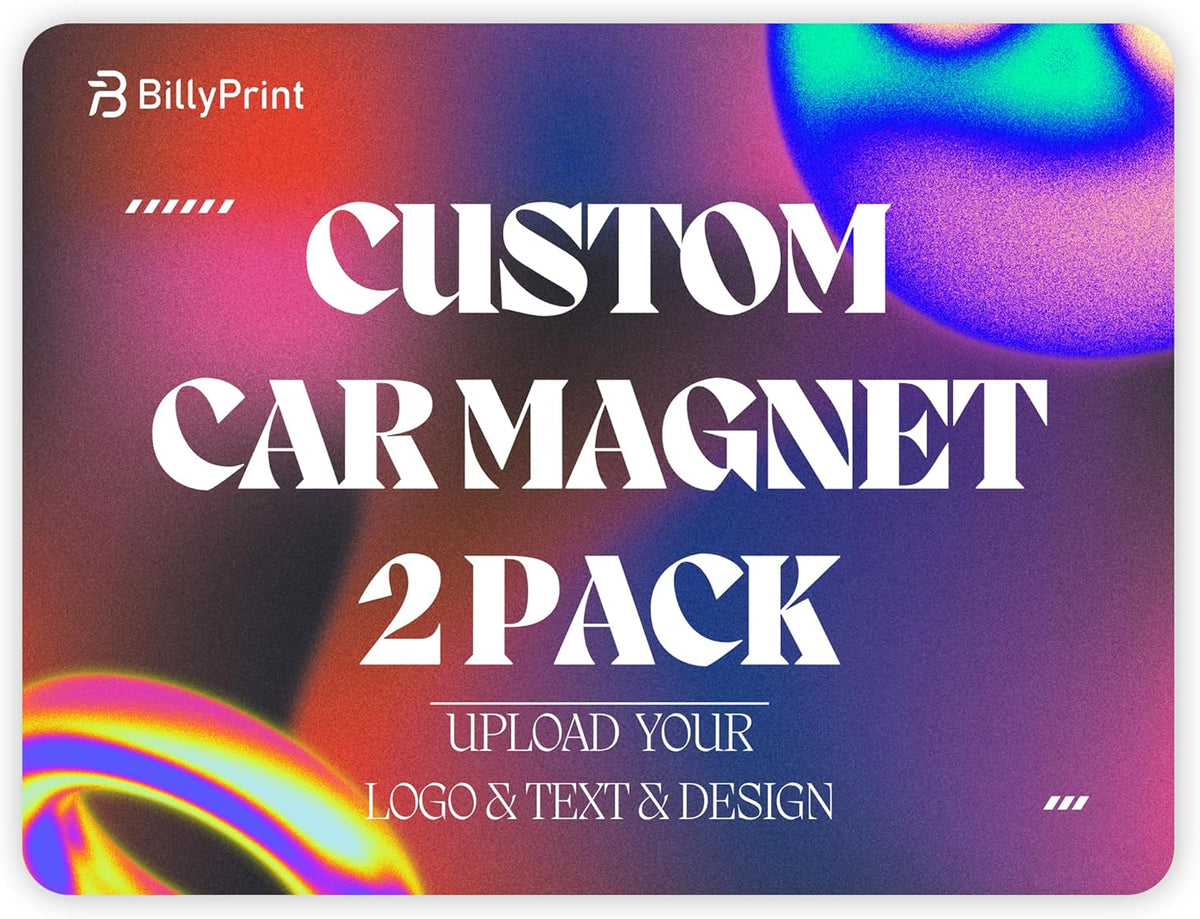 Custom Magnetic Bumper Stickers 2 Pack | Personalized Logo, Text, and Image Reflective Magnetic Signs for Vehicles | Effective Advertising Signs | Various Size | Weather-Resistant-4.5x15in