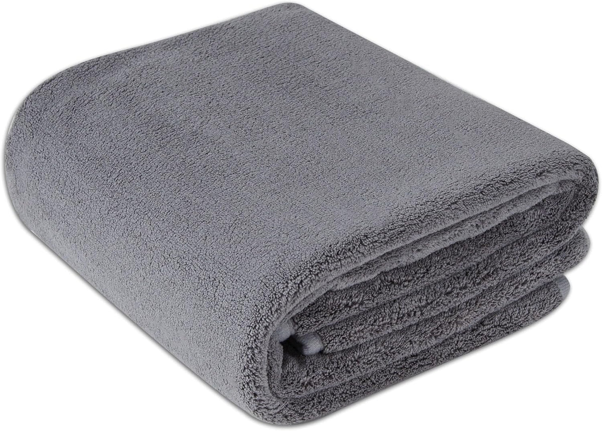 Amazon Basics Microfiber Car Drying Towel, 36"L x 25"W, Gray