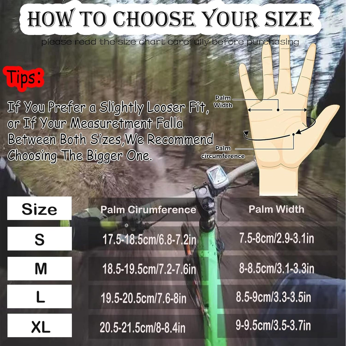 Motorcycle Gloves for Men/Women - Dirt Bike & Motocross Gloves with Anti-Slip ATV BMX MX MTB Riding Cycling Features