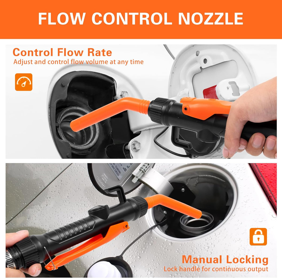 Portable Power Battery Pump, Battery Powered Siphon Fuel Transfer Pump, Universal Fit for Gasoline, Car, Portable Fuel Transfer Pump,Mechanical Fuel Pump