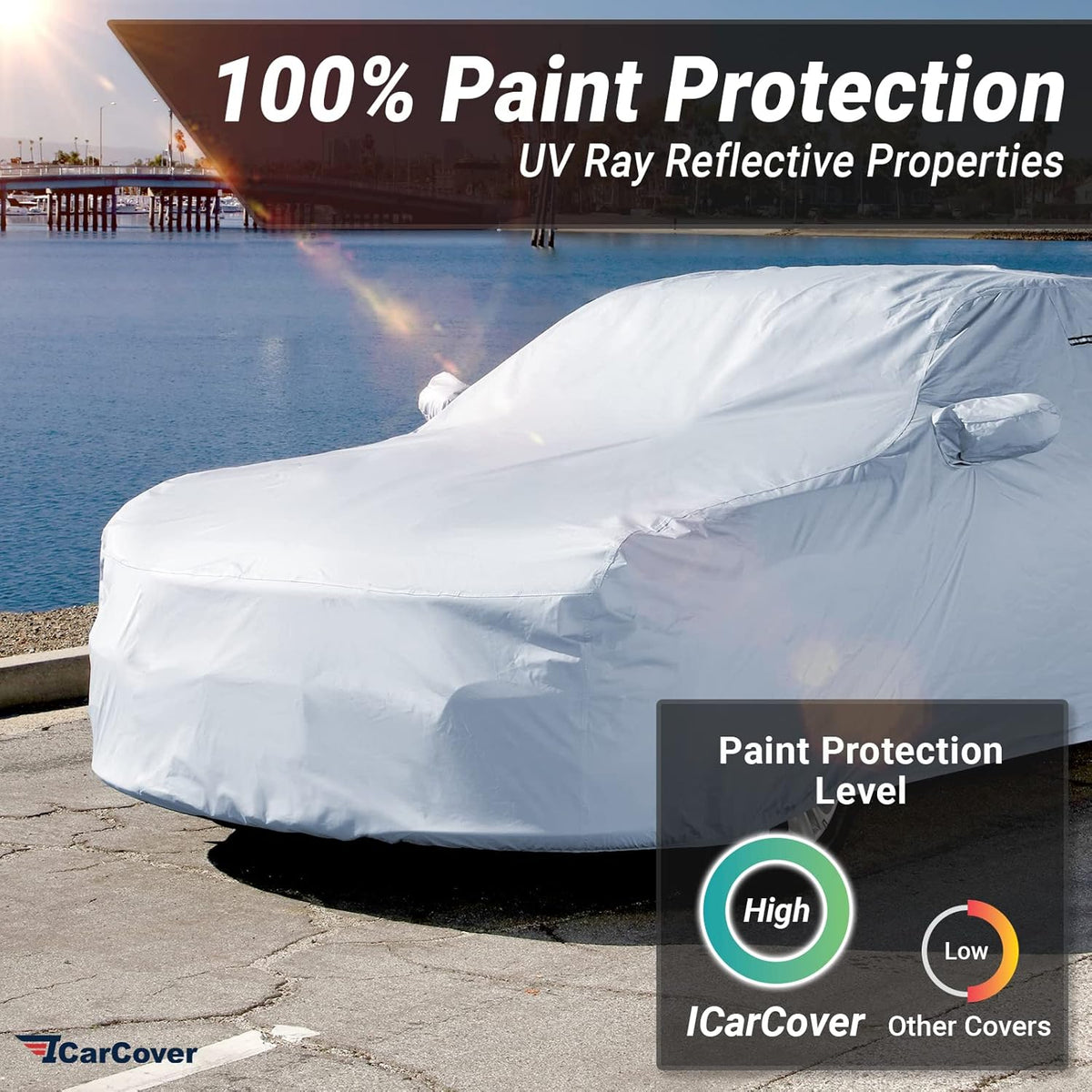 iCarCover Premium Car Cover for 2005-2019 Buick Lacrosse Heavy Duty Waterproof All-Weather Automobiles Custom Fit Indoor Outdoor UV Snow Protection Covers with Straps and Bag