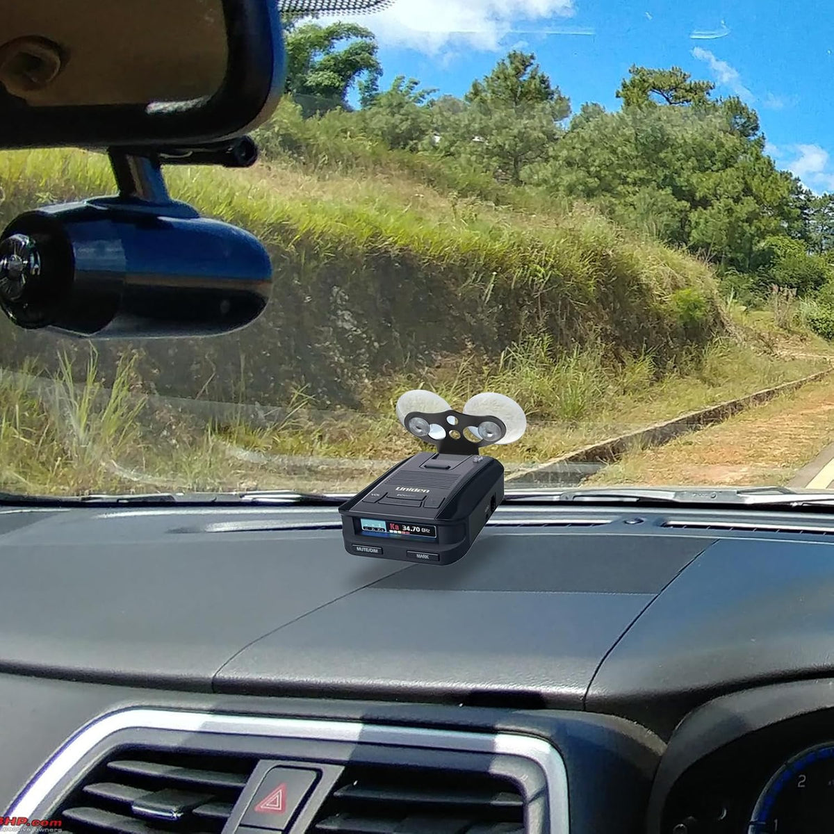 Radar Detector Mount,Windshield Suction Cup Mount for Radar and Laser Detectors,Compatible with Cobr RAD 480i Valentine One Escort Beltronics etc Radar Detector. (Windshield Suction Cup Moun 0.86 in)