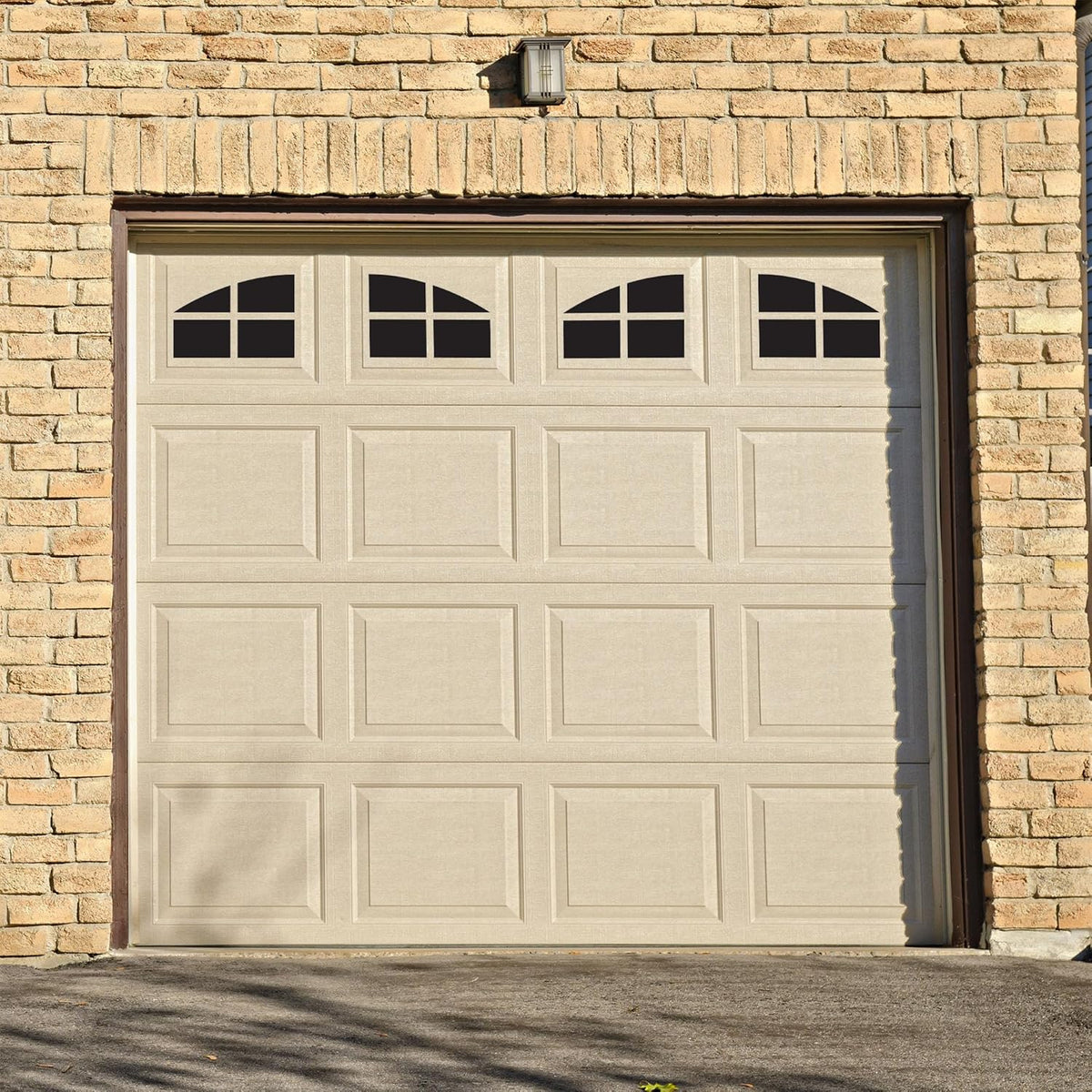 Household Essentials 216 Magnetic Faux Garage Door Windows | 16 Pieces for Single Car Steel Garage Door | Black