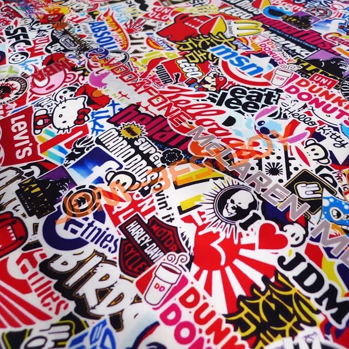 Free Tool Kit EZAUTOWRAP ES Bomber Hellaflush Anime Cartoon Car Vinyl Wrap Sticker Decal Air Release - 60"X300" (5FT X 25FT)