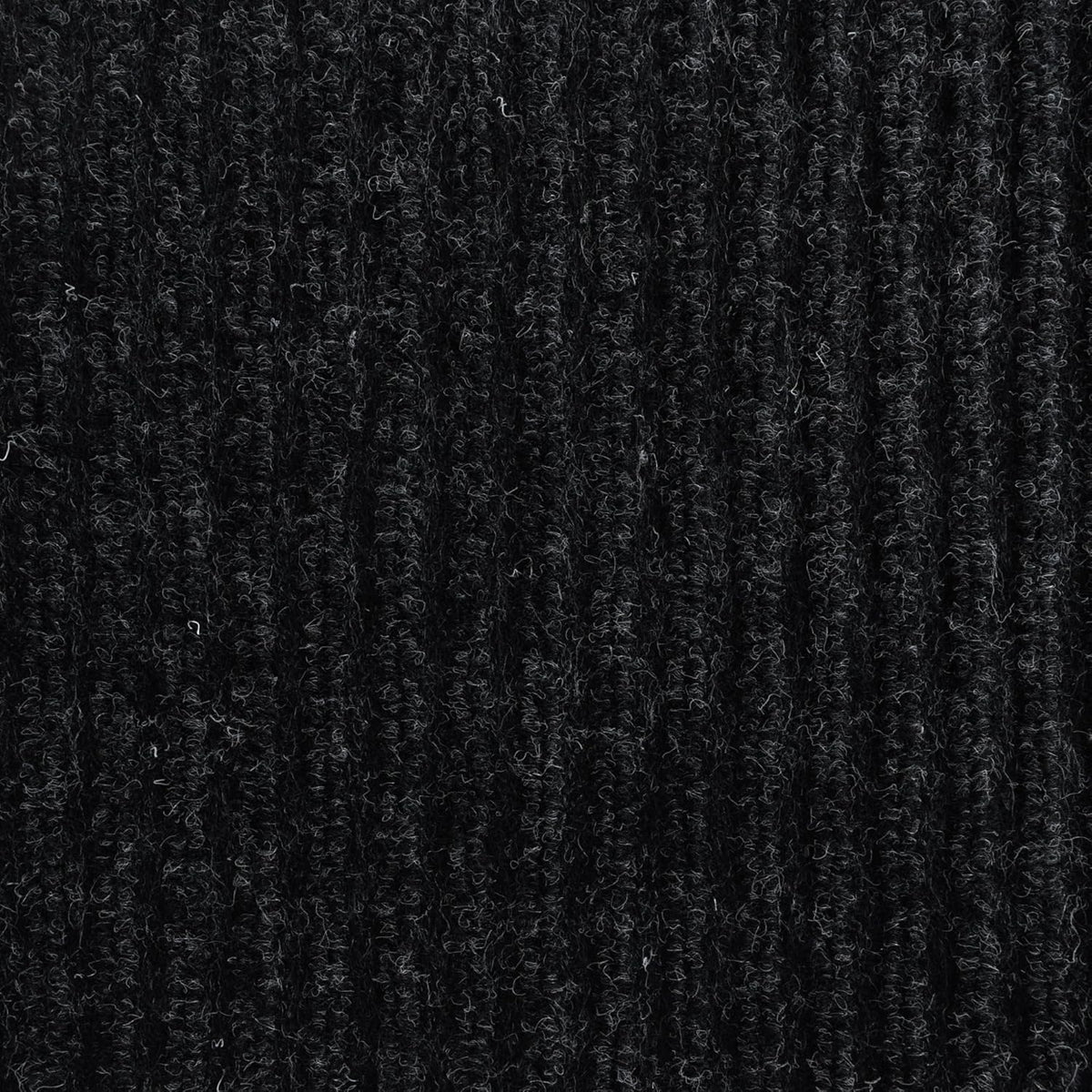 iCustomRug Spartan Weather Warrior Indoor/Outdoor Utility Ribbed Carpet Runner with Non-Slip Thermoplastic Rubber Backing, 3ft X 16ft in Black