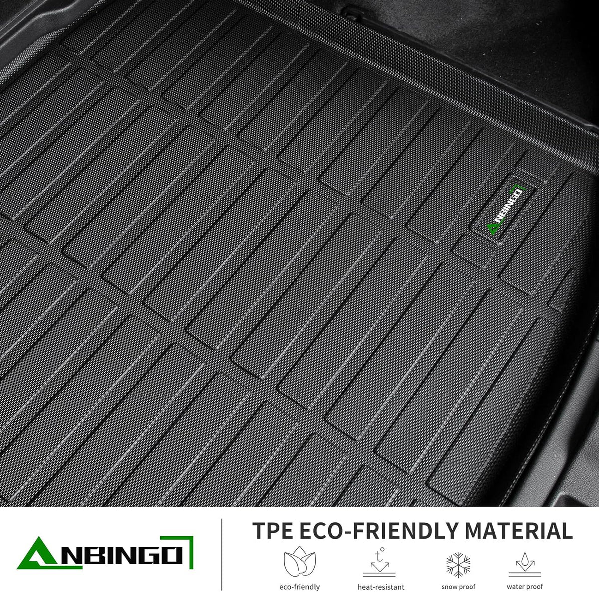 ANBINGO®-Floor Mats & Cargo Mat for 2021-2025 2026 Buick Envision, TPE All Weather Protection Custom Fit 1st & 2nd Row & Envision Cargo Mat Rubber Floor Liners for Envision Accessories, Black