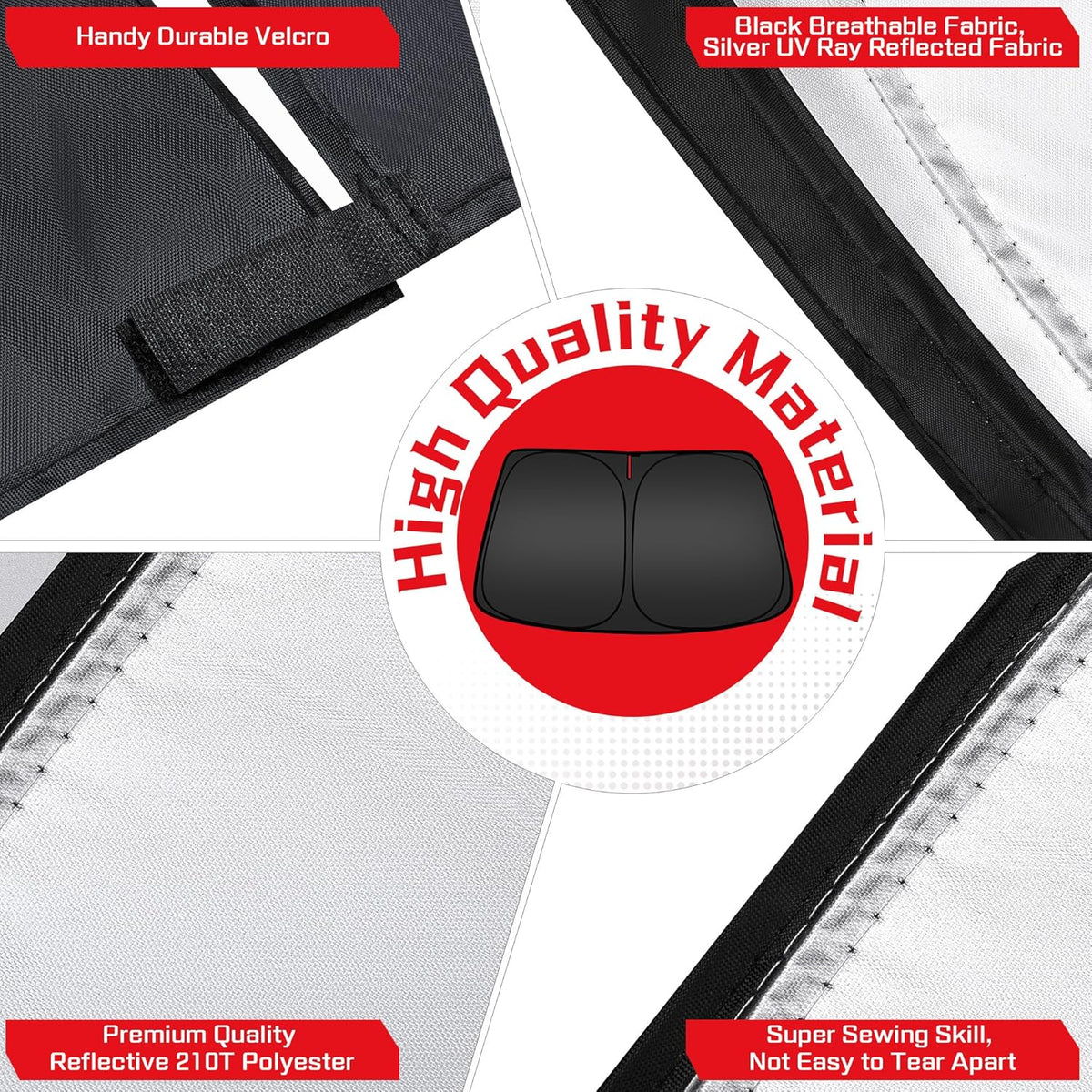 ARISMOTOR Windshield Sun Shade for Ni-ssan Leaf 2018-2025, Custom Fit Foldable Front Window Sunshade Sun Visor Protector, Block UV Rays Keep Your Car Cooler