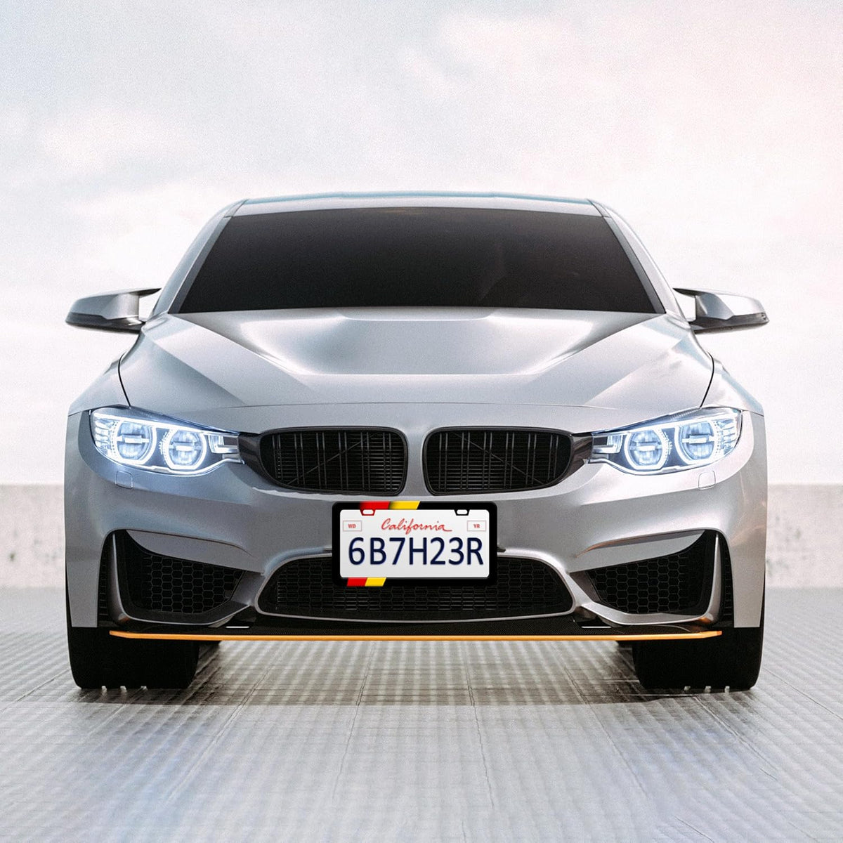 German Flag License Plate Frame Germany License Plate Frames Personalise Stainless Steel Funny Design Compatible with Standard License Plate Holder for USA and Canada 6 X 12 Inch with Screws